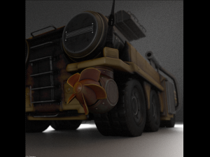 amphibious tank rigged Model 3D