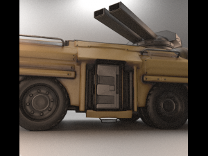 amphibious tank rigged Model 3D