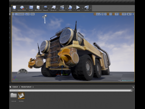 amphibious tank rigged Model 3D