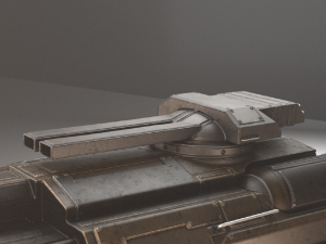 tank cannon 3D मॉडल