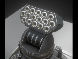 futuristic air defense tower animated 3D Модель