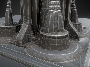 futuristic air defense tower animated 3D Модель