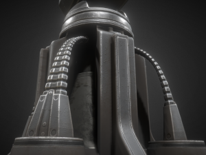 futuristic air defense tower animated 3D Модель