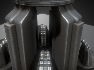 futuristic air defense tower animated 3D Модель