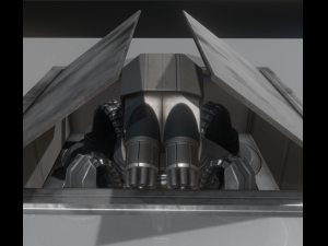 futuristic gatling tower 3D Модель