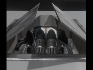 futuristic gatling tower 3D Model