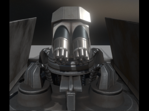 futuristic gatling tower 3D Модель