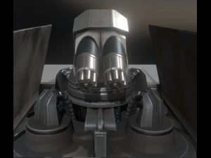 futuristic gatling tower 3D Model
