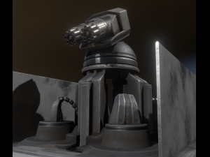 futuristic gatling tower 3D Модель