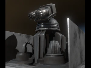 futuristic gatling tower 3D Model