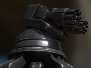 futuristic gatling tower 3D Model