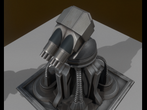 futuristic gatling tower 3D Модель