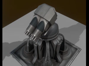 futuristic gatling tower 3D Model