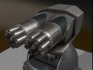 futuristic gatling tower 3D Модель