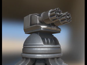 futuristic gatling tower 3D Model