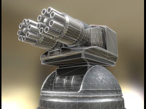 futuristic gatling tower 3D Model