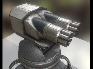 futuristic gatling tower 3D Модель