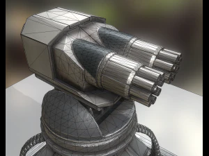 futuristic gatling tower 3D Model