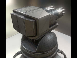 futuristic gatling tower 3D Модель
