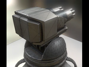 futuristic gatling tower 3D Model