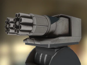 futuristic gatling tower 3D Model