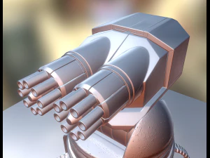 futuristic gatling tower 3D Model