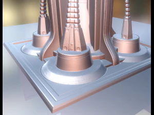 futuristic gatling tower 3D Model