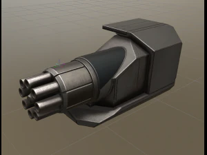 futuristic gatling tower 3D Model