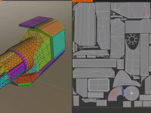futuristic gatling tower 3D Model