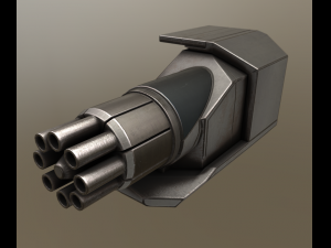 futuristic gatling tower 3D Модель