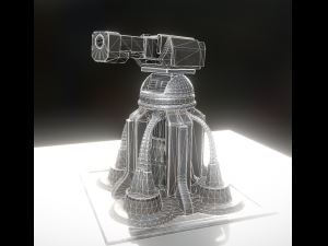 heavy tower animated 3D Model
