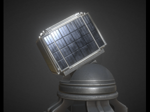 solar power tower animated and game ready Modelo 3D