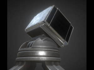 solar power tower animated and game ready Modelo 3D