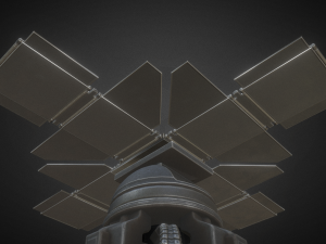 solar power tower animated and game ready Modelo 3D