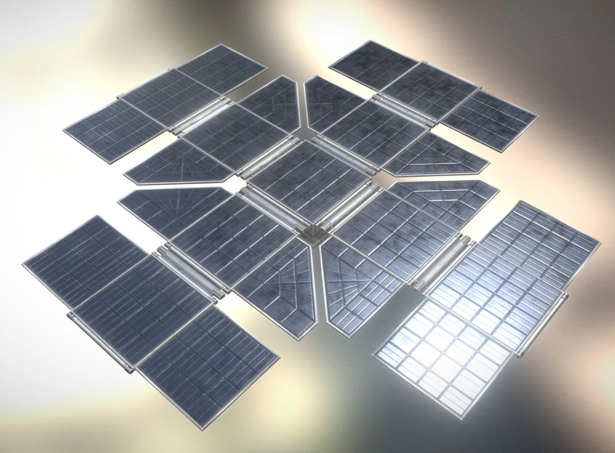 futuristic solar power module 3D Model .c4d .max .obj .3ds .fbx .stl .blend 
