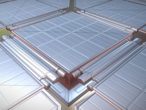 futuristic solar power module Model 3D