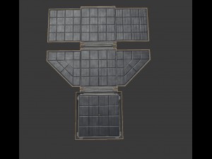 futuristic solar power module Model 3D