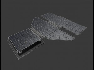 futuristic solar power module Model 3D