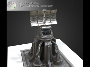 futuristic radar tower 3D Model