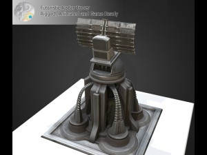futuristic radar tower 3D Model