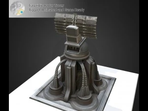 torre radar futuristica Modello 3D