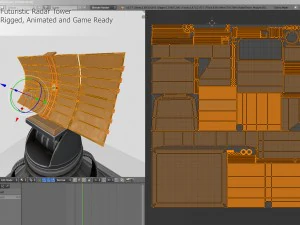 torre radar futuristica Modello 3D