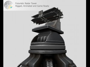 futuristic radar tower 3D Model