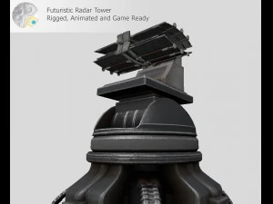 torre radar futuristica Modello 3D