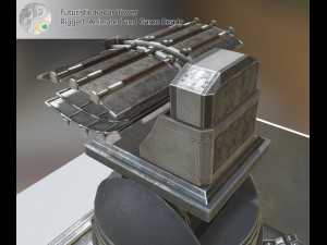 futuristic radar tower 3D Model