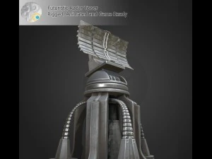 torre radar futuristica Modello 3D