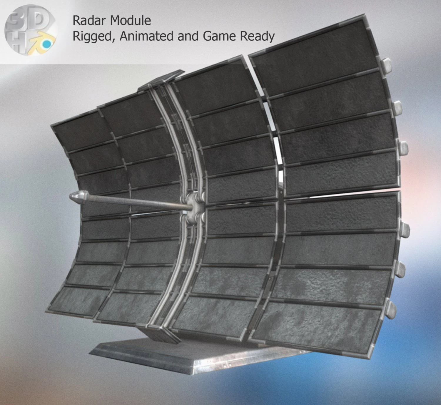 moduł radarowy Model 3D .c4d .max .obj .3ds .fbx .stl .blend 
