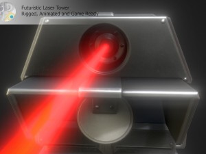 futuristic laser tower 3D 模型