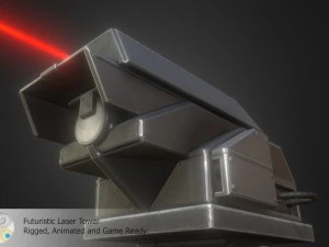 futuristic laser tower 3D Model