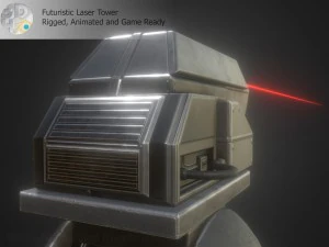 futuristic laser tower 3D Model